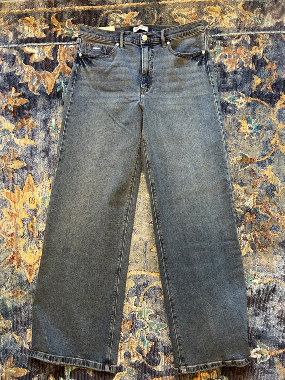 Nine West Wide-Leg Jeans in Medium Blue Wash